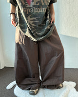 Down Circle Panel Nylon Balloon Pants 3color