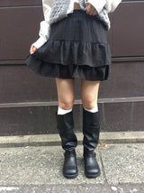 チュエル ティアード バンディング ミニスカート