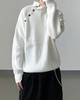 Nell Line Neck Button Knit