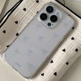[made] blue ribbon pattern jelly hard case