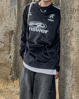 Velvet Track Round Long Sleeve T-shirt