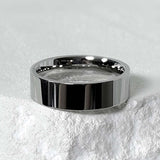SS-6mm None logo simple ring_silver