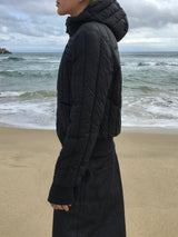 Juno Crop Hooded Cut-Out Lightweight Padding 3C