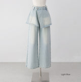 Corinne Denim Layered Pants