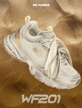 We Flower Vintage Distressed Height-Increasing, Dirty Shoes, Casual and Versatile, Dad Shoes.