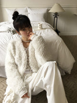 2way fur cardigan
