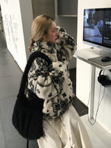 ペイズリーキルティドオーバーフリースジップアップ (2c)
