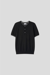LMN プレップツートーンヘンリーネックマッスルフィット半袖ニット (3 colors)