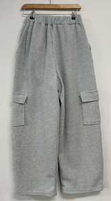 WAFFLE PUNCHING 🧇WIDE CARGO PANTS 🩶🖤2CCOLOR
