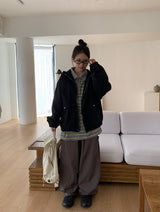 [unisex] Salle Cotton Hood Zip-Up Jacket