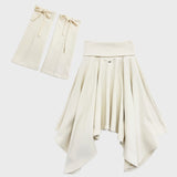 (SET) WARMER SKIRT & MILD LEG WARMER _CREAM