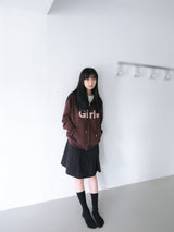 Girl zip-up hoodie - Brown