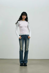 COMET LAYERED SLEEVE TOP / PINK