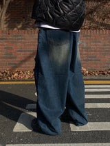 Lang Denim Balloon Wide Pants