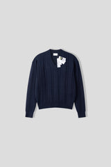 Croiffle v-neck knitwear