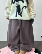 バルーンワイドコライド ベルトポイントフリースバルーンワイドパンツ🖤💜 5カラーズ