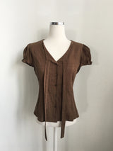 Walnut tie blouse