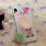 Crossed heart hairpins Jelly Hard Case