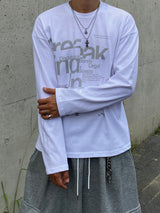 Brake Lettering Long Sleeve T-shirt 3C