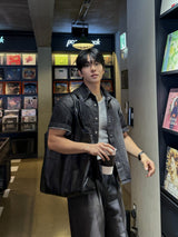 Pinter クロップドデニムシャツ