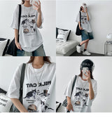 オートミールコラージュミルクキャッツ半袖Tシャツ