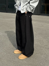 ONE SIDE SNAP BUTTON SWEAT PANTS
