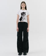 キトゥンハーフトーンTシャツ_ホワイト