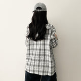 リーマンサマーチェックフーディドシャツサザン