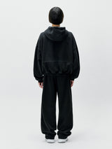 Oversized Full Zip Hoodie - Black