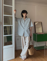 Marid Linen Two-Tuck Slacks