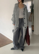 HIGH NECK HALF CARDIGAN