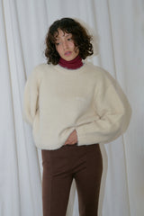 Cuddle brush knit_ivory