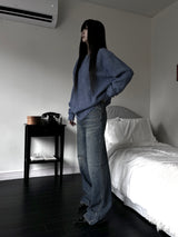 overfit angora round knit (unisex / 4color)