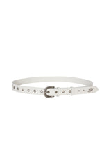SIGNATURE LEATHER BELT ivory