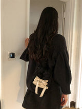 Mini sneaker ribbon bag_black(dumble)