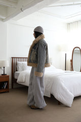 Quilted Lining) Earth Fur Denim Jacket