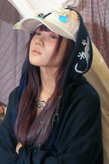 Dozzing hooded zip-up ( Navy )