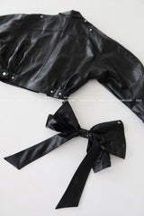 Big Ribbon Detachable Oversized Fit Rider Jacket