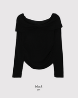 #LH Ribbon Off Shoulder Wool Knit (2color)