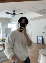 Look Estee Daily Ribbed Modal Henry Neck Knit