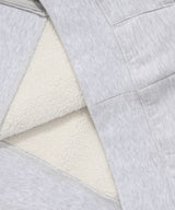 Small Authentic Sherpa Bonding Hooded Zip-Up Heather Gray