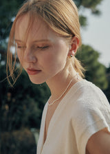 [925 silver] Deux.silver.99 / ピーナッツソングピアス (シルバー)