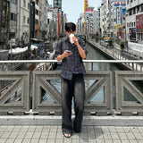サンセットタータンチェックハーフシャツ