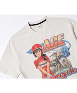 OC エースモータースECウォッシュドTシャツ (エクリュ)