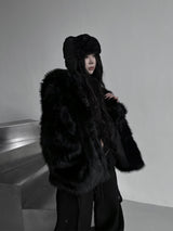 lisa faux fur hooded jacket (2color)