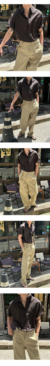 [S/S] Martin check half shirts (3color)