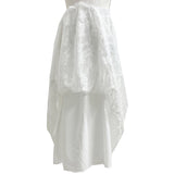  Cloud Mist Flower Lace Maxi Long Skirt (Ivory)