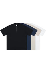 Zip Henley Cotton Tee