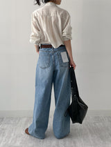 Bron Stripe Linen Loose Fit Shirt