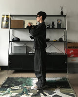 HD ツーピンタックストライプパンツ (2C)